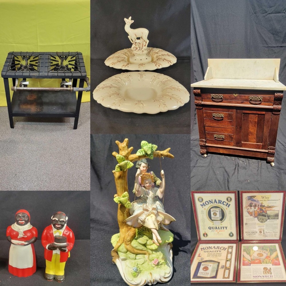 Antiques Art Quality Glass Small Furniture Coca Cola and More